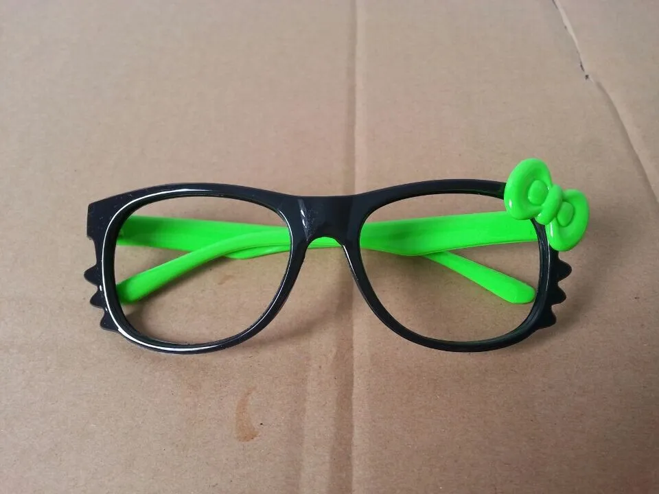 メンズ女性のためのウインズキティの弓メガネフレームのための女性の女性緑色町眼鏡枠ブランドアイウェア卸売送料無料