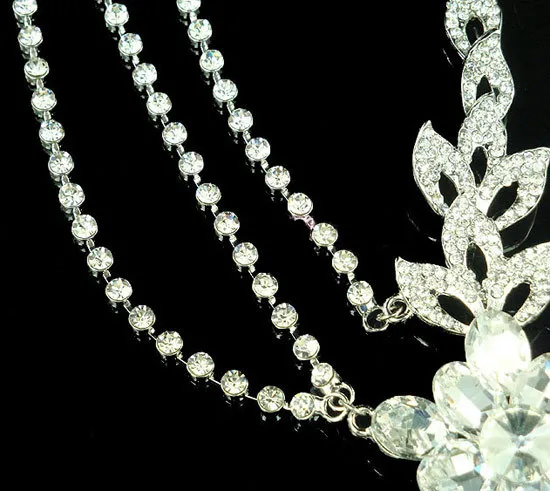 Beading Crystal Beaded Frontlet Forehead Ornament Rhinestone For Bride039s Wedding Party Floral Beaded Head Wear Pieces Hair De2979221016
