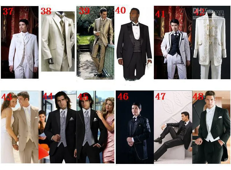 2016 Custom Design Two Buttons Red Groom Tuxedos Black Notch Lapel Groomsmen Men Wedding Suits  jacket+Pants+tie