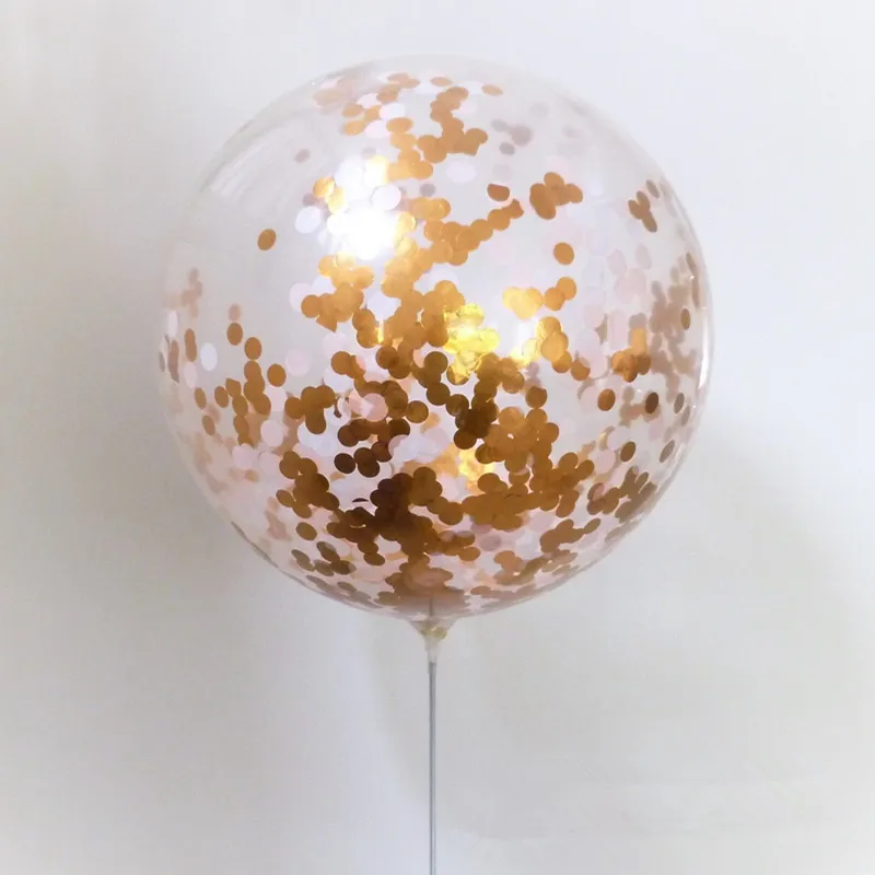 Latex Free Balloon Gold Confetti Balony 12 cali Party Decoration Balony z Złotym Papier Dots Party Dekoracje Ślubna Szybka Wysyłka