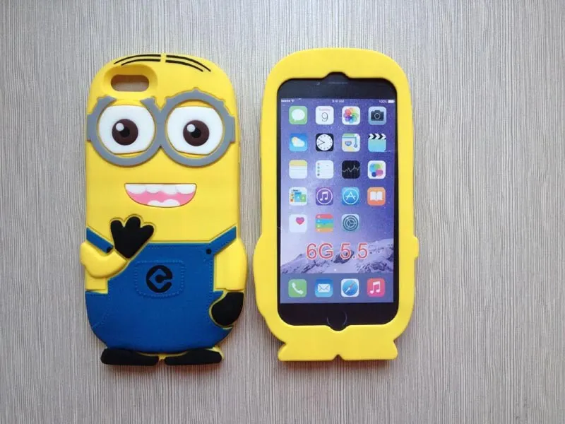 Minions Phone Case With Free Opp Bag For Iphone 4 4s 5 5s 6 Samsung Galaxy S4 S3 Yellow Cover Case Resin Material Cute From Bestku, $5.1 | DHgate.Com