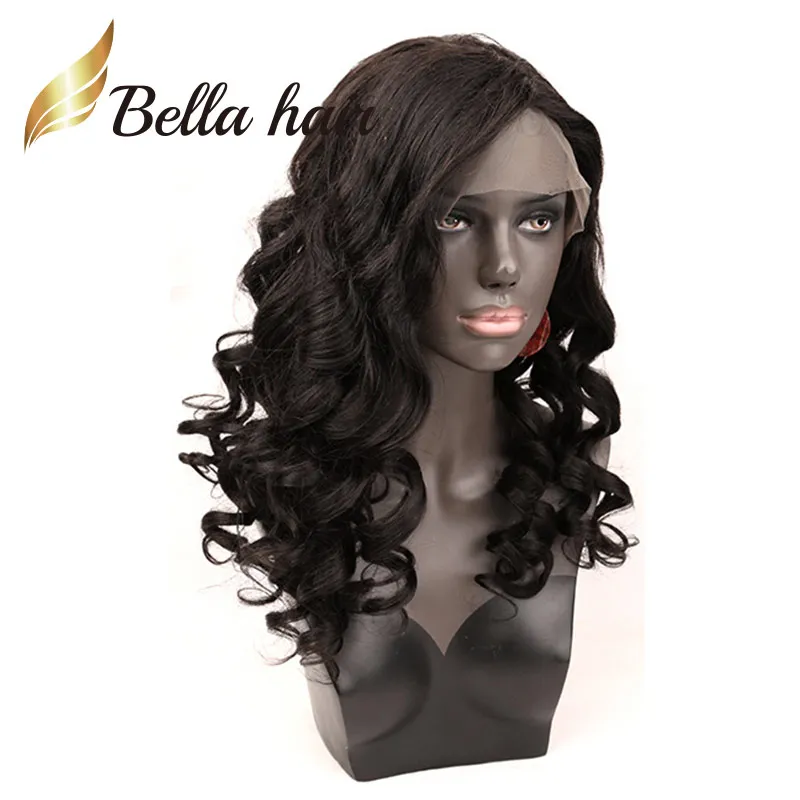 Cabelo humano Cabelo peruano de renda cheia onda solta onda molhada e ondulada perucas frontais Big Bouncy Curl