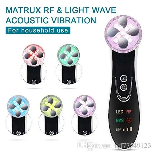 Tamax rechargeable Face Massager led Light Skin Care Tool RF Radio Frequency Machine for Anti Aging Facial Lifting Wrinkle Removal home use