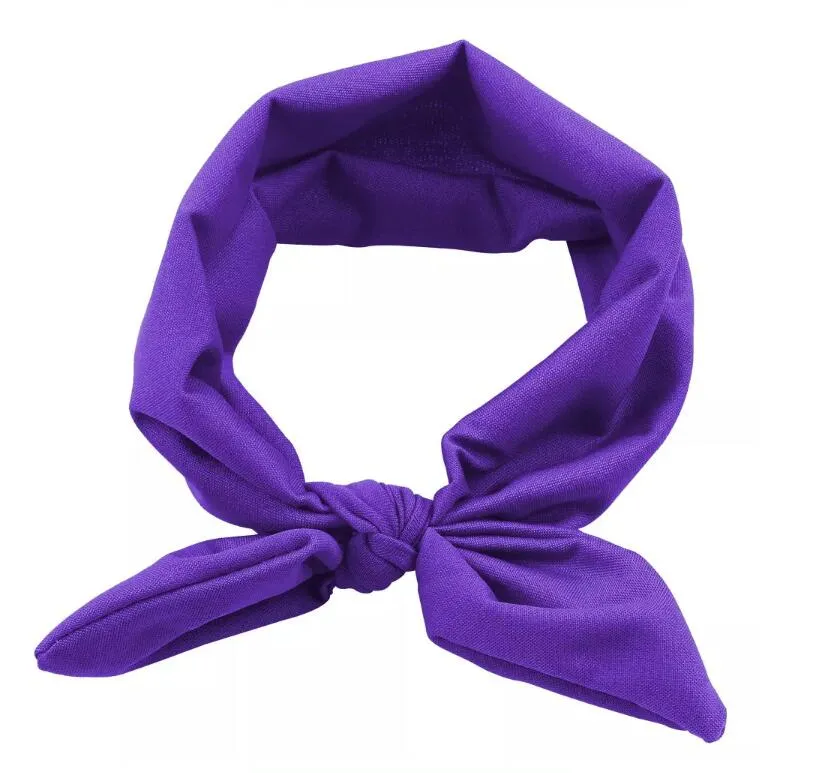 Urocze Dzieci Bunny Headpand Scarf Hair Head Band Bawełna Bown Elastyczna Knot Pałąk Królik Dziecnki Akcesoria do włosów