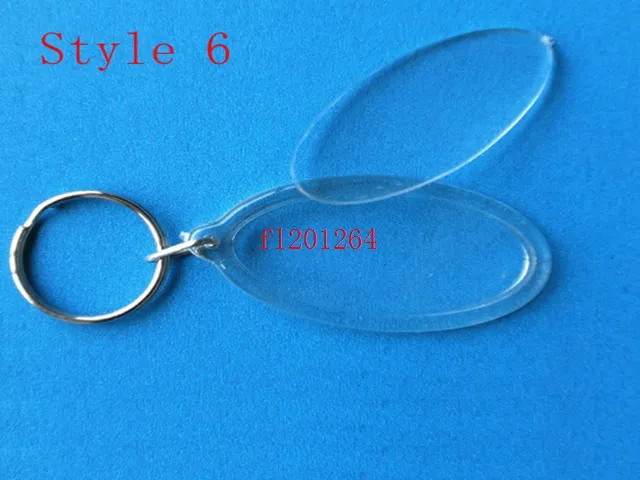 Newest DIY Acrylic Blank Photo Keychains Shaped Clear Key Chains Insert Photo Plastic Keyrings