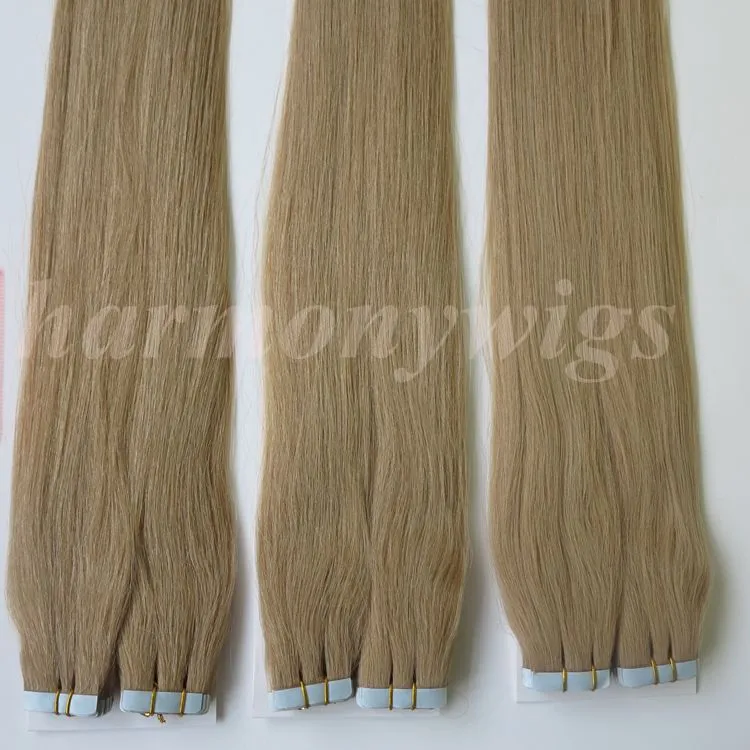100g /Glue Skin Weft Tape in Hair Extensions Brazilian Indian human hair 18 20 22 24inch #
