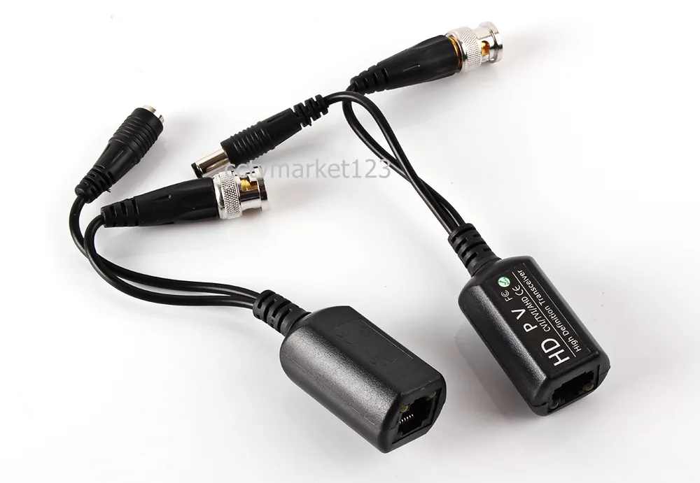 1CH Video Verici Video Balun 720 P1080 P HDCVI AHD / HDTVI Kamera BNC Konnektör RJ45 Vericiler Adaptörü