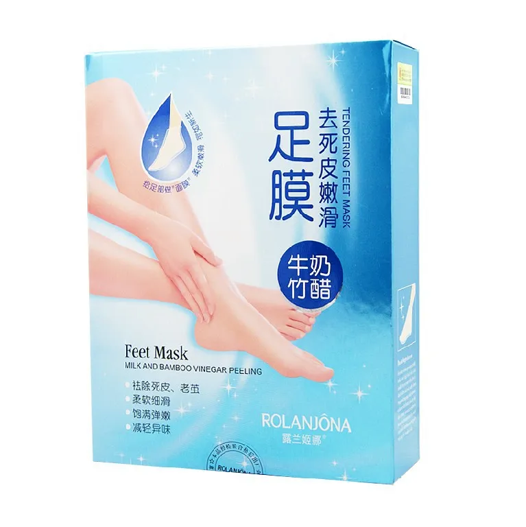 Factory price  foot skin smooth Milk bamboo vinegar remove dead skin exfoliating feet mask foot remove old skin