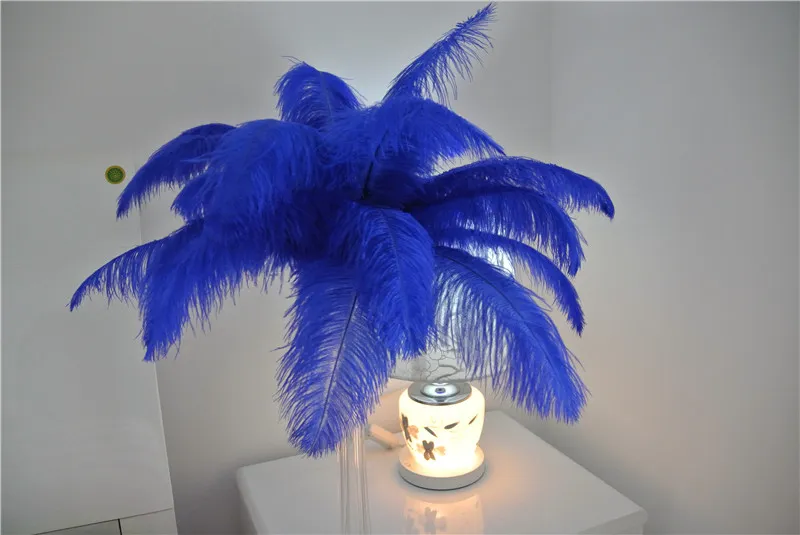 Whole lot 1416inch Royal Blue Ostrich Feather for wedding centerpieces feather centerpiece wedding decor9333930