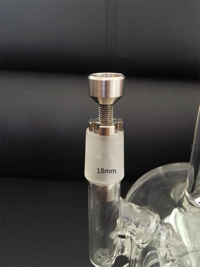 14.4mm ANG18.8mm Titan Nail Rökning Metallrör Klicka på n Vape för vattenrör rökelse Globe DAB Oil Rig