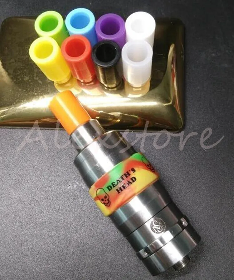 Silicone Mouthpiece Cover Rubber Drip Tip Silicon Disposable Universal Test Tips Cap with Individually Package For 510 thread atomizer