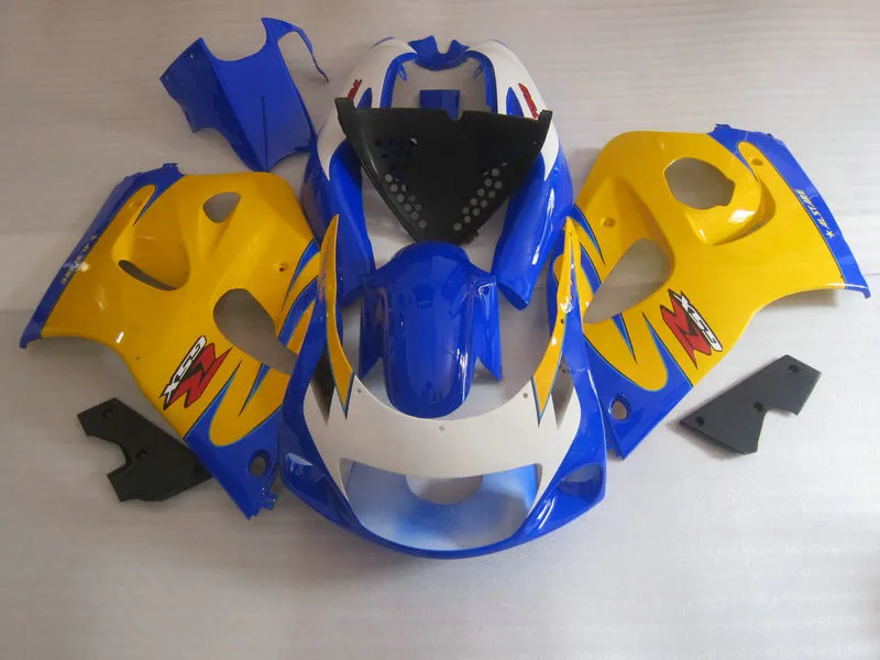 Högkvalitativ fairingkit för SUZUKI GSXR600 GSXR750 1996-2000 GSX-R 600/750 96 97 98 99 00 Gulblå Fairings Set GB5