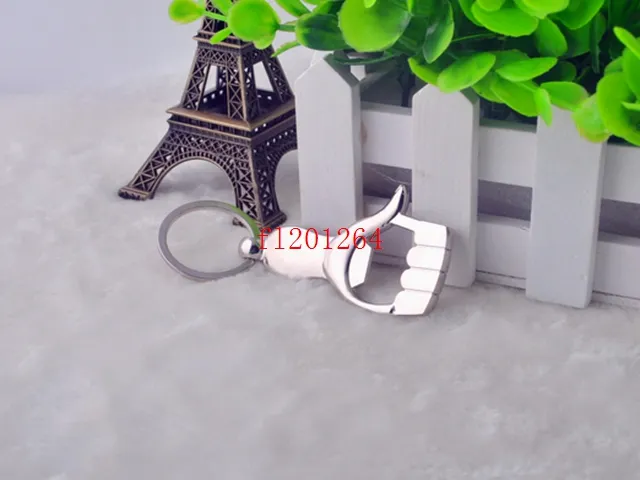 Thumb Up Hand Beer Bottle Opener Keychain Key Ring For Wedding Gift Favors