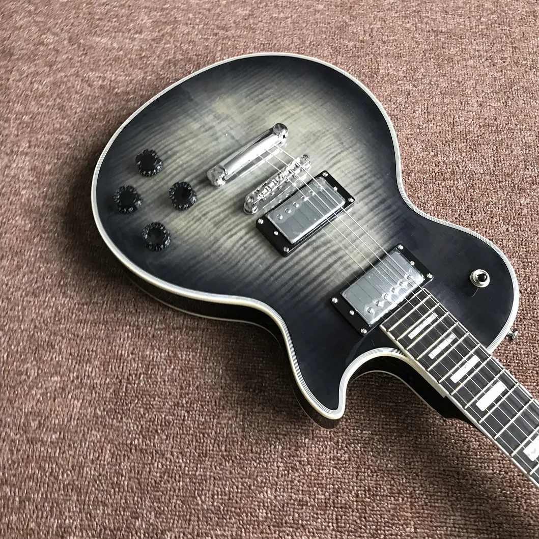 Neue Black Burst Color Custom Shop E-Gitarre mit Chrom-Hardware, hochwertige, heiß verkaufte chinesische Gitarre