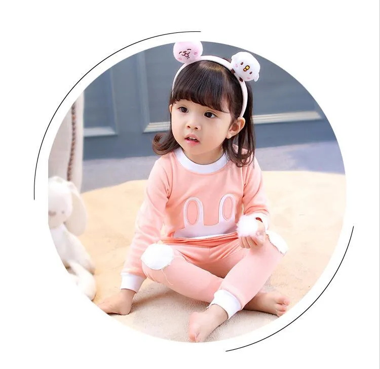 Girl Pajamas sets Baby Long Sleeve Rabbit Whale Printed Pajamas suits Clothing Kids Autumn Nightclothes Suit Two pieces Christmas 4088468