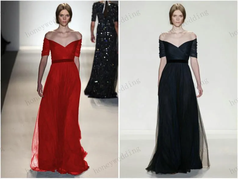 Kate Middleton Elie Saab Prom -klänning med V Neck Peat Bodice En linje Mor till brudklänningarna Navy Blue Tulle Evening Dresses2597756