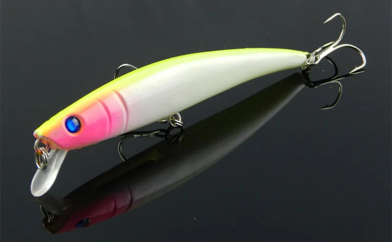 Nova manivela flutuante Minnow Bass Bait 115mm / 11,2g Live Target Laser Wobbler pesca iscas