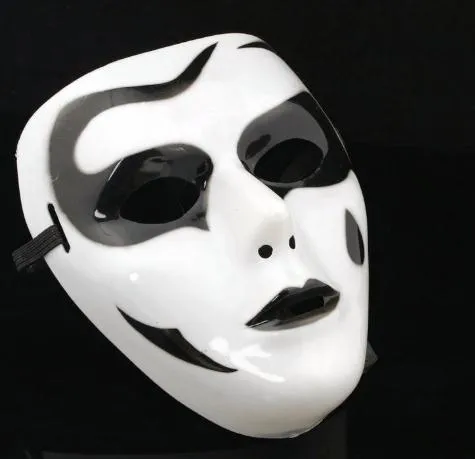 Nowa hip-hopowa biała maska na Halloween terror grimace bal potańcówka maski mężczyźni kobiety dorośli pełna twarz maska z horroru świąteczne zaopatrzenie firm prezent