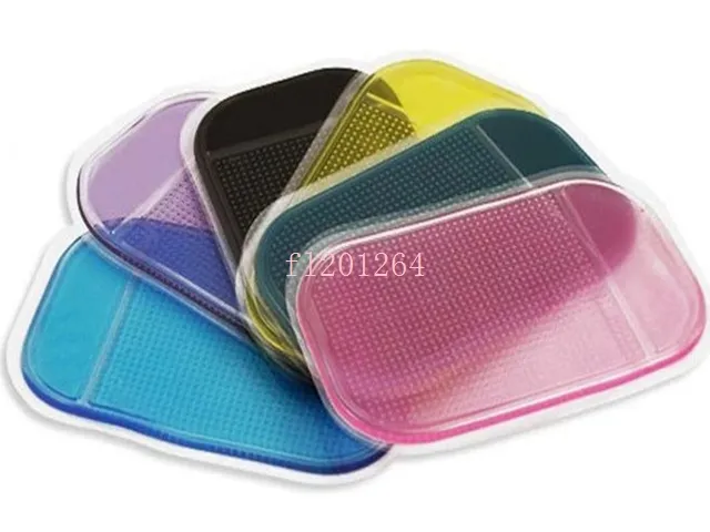 Gratis frakt Kraftfull Magic Sticky Pad Anti Slip Non Slip Mat för telefon PDA MP3 MP4 Bil Tillbehör 6 Färger, 5PCS / Lot