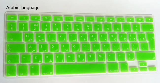 Tyska Ryska Arabiska Spanska Svenska Vattentät Keyboard Cover Clear Silicone Gummi för MacBook Pro Air 11 13 15 17 tum US EU-version