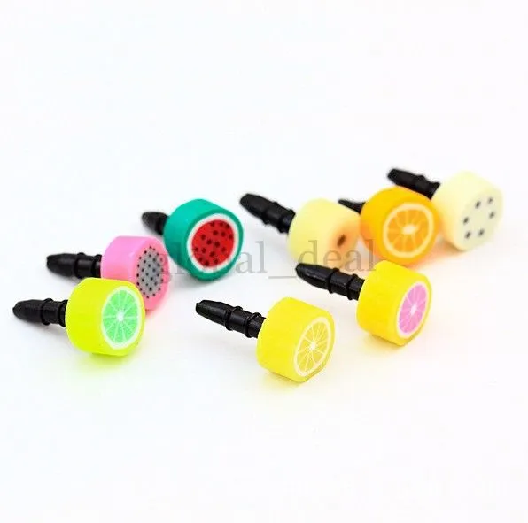 fruit plug anti dust cap for 3.5mm earphone jack plug dust plug earphone plug for iphone silicone dust plug for iphone plug for mobile phone