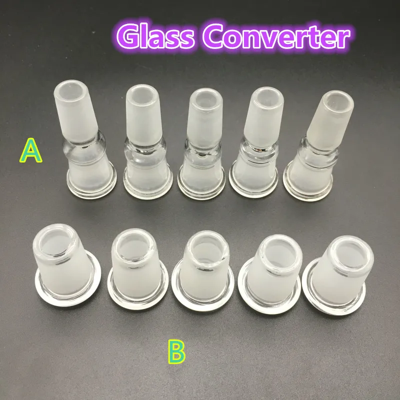 Smoking Accessories Two Style Glass Converter Joint 14mm 18mm Female to Male Adapter for Hookahs Bong