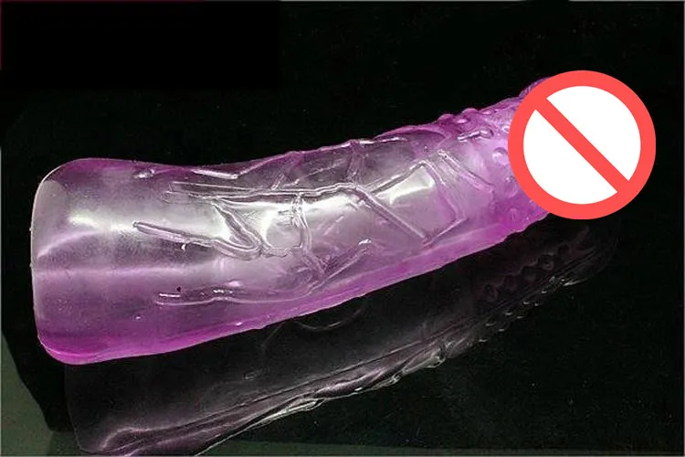 Crystal Silikonowy Penis Opóźnia Rękaw, Extender Penisa Extender, Dildo Sex Zabawki, Produkty erotyczne dla mężczyzny i kobiety yst025