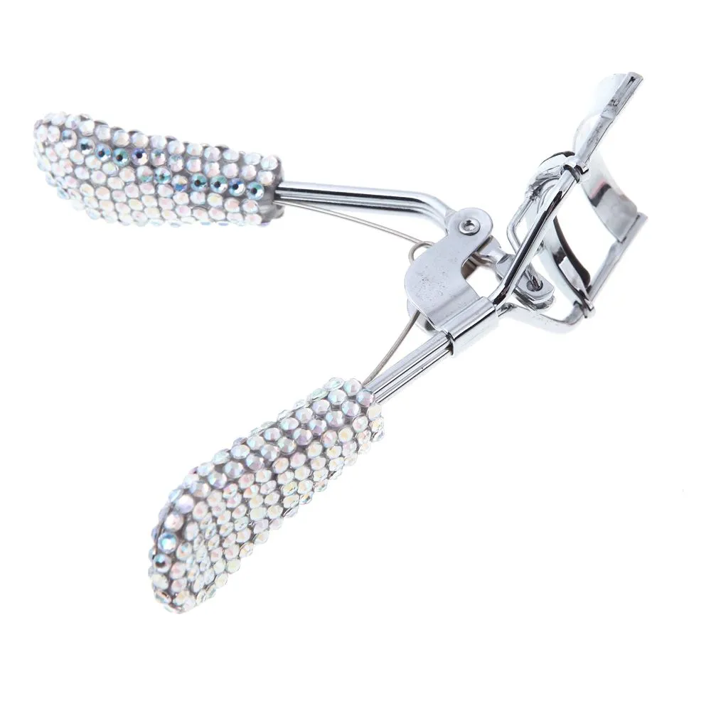 High Quality Beauty Tool Rhinestone Eyelash Curler Shining Silver Handle Eye Curling Eyelash Curler Clip1251053