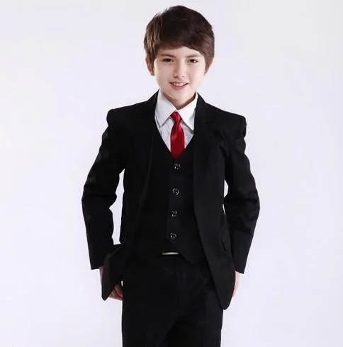 Factory Prijs Hot Aanbevelen Beste Koop Jongens Formele Gelegenheid Tuxedos Bruiloft Kid Jurk Pak (Jas + Broek + Tie + Vest) NO: 11