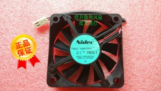 Nidec 60 * 60 * 15 D06R-12SS2 DC12V 0.06A 6CM 2 라인 전원 공급 장치 섀시 자동 팬