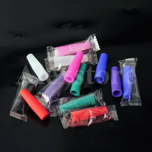 Silicone Mouthpiece Cover Drip Tip Disposable Colorful Silicon Test Tips Cap Individually Packing For Smokers Testing EGO 510 Atomizer