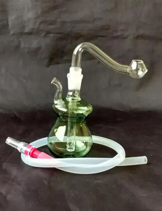 Frete grátis por atacado ----- Mini colorido de vidro hookah / bongo de vidro, alta de 8 cm, acessórios de presente, cor de entrega aleatória