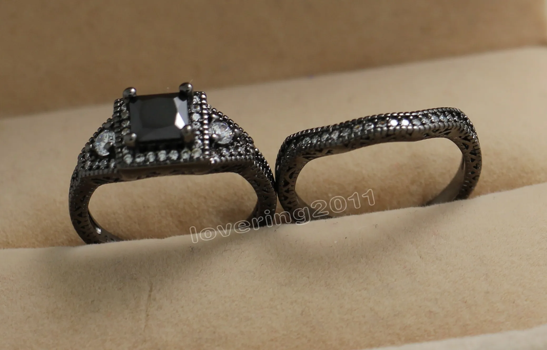 DHgate.com:Elegant 10kt Black Gold Filled White Topaz Gemstone Wedding ...