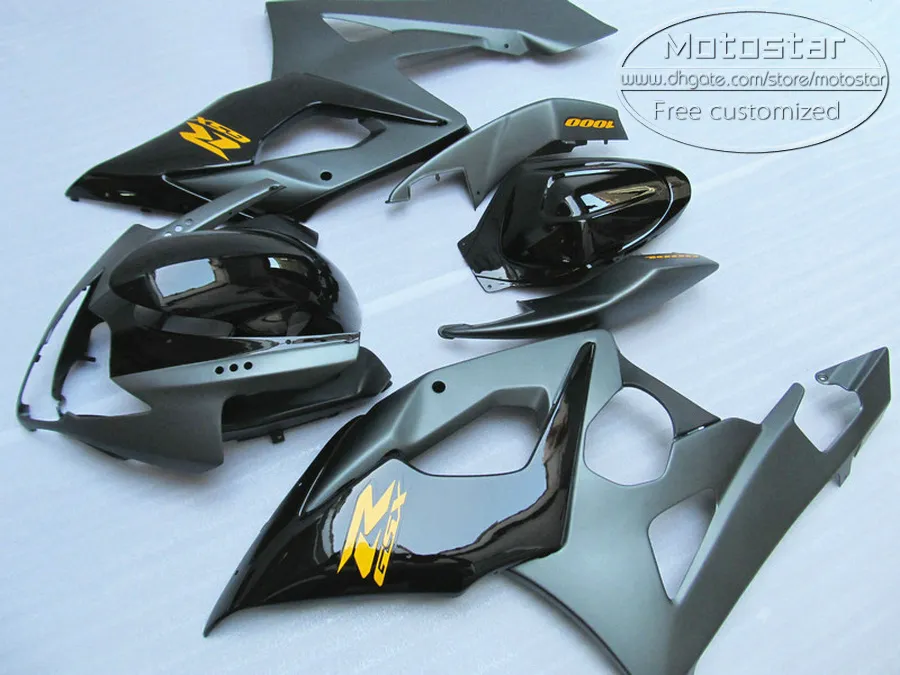 Kit de carénage en plastique pour SUZUKI 2005 2006 GSXR 1000 K5 K6 GSX-R1000 05 06 GSXR1000 ensemble de carénages de moto tout noir SX83