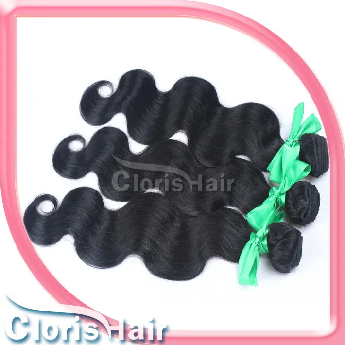 Raw Virgin Indian Body Wave Hair Weaves Blandade 2 buntar Obehandlat Human Hair Wavy Sy i ExnTensions Fullständiga Väftbuntar