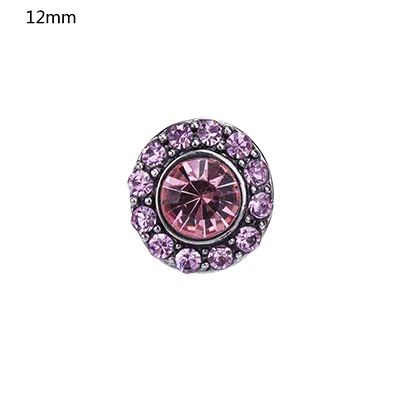 NSB6056 Hot Sale Snap Buttons Jewelry 4 Colors 12mm Buttons Fashion DIY Charms Antique Crystal Unique Spark Design Metal Buttons