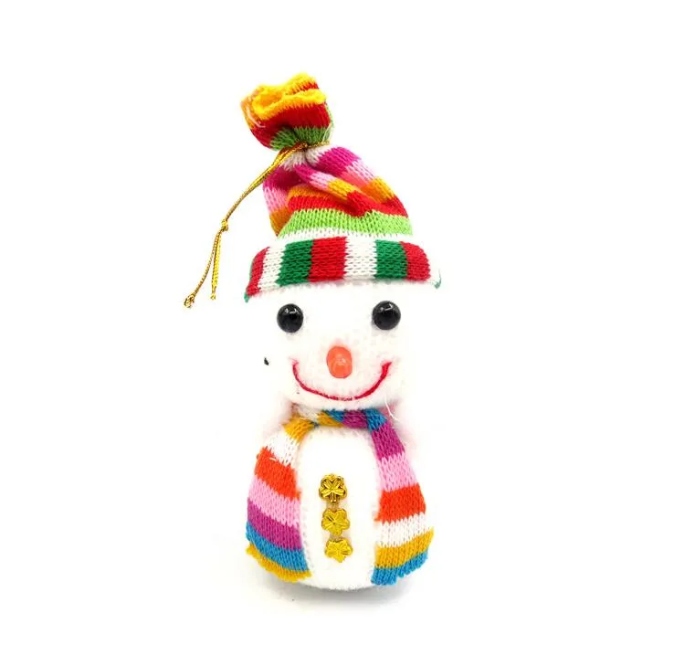 15*7cm Christmas snowman toy doll Small Snowman With Colorful For Chrismas Decoration Cute Christmas Tree Hang Decorations middle size CS015