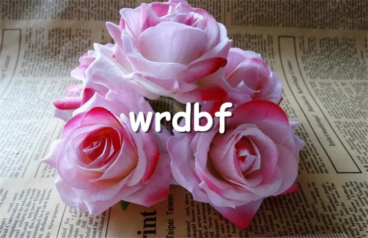 Enkele fluwelen Rose Flower Head Dia. 6.5cm / 2.56 