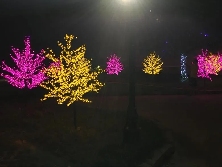 Arbre de fleurs de cerisier LED artificiel fait à la main, veilleuse de décoration pour nouvel an, noël, mariage, 80cm