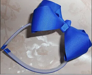 Fashion teethed plastic headband with boutique Hair bow headwear children hair accessories 