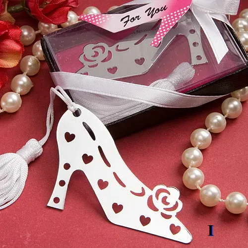 Wedding Party Favors Gifts Stainless steel Love Bookmark Favors Decorations With tassel Ribbon and Display box