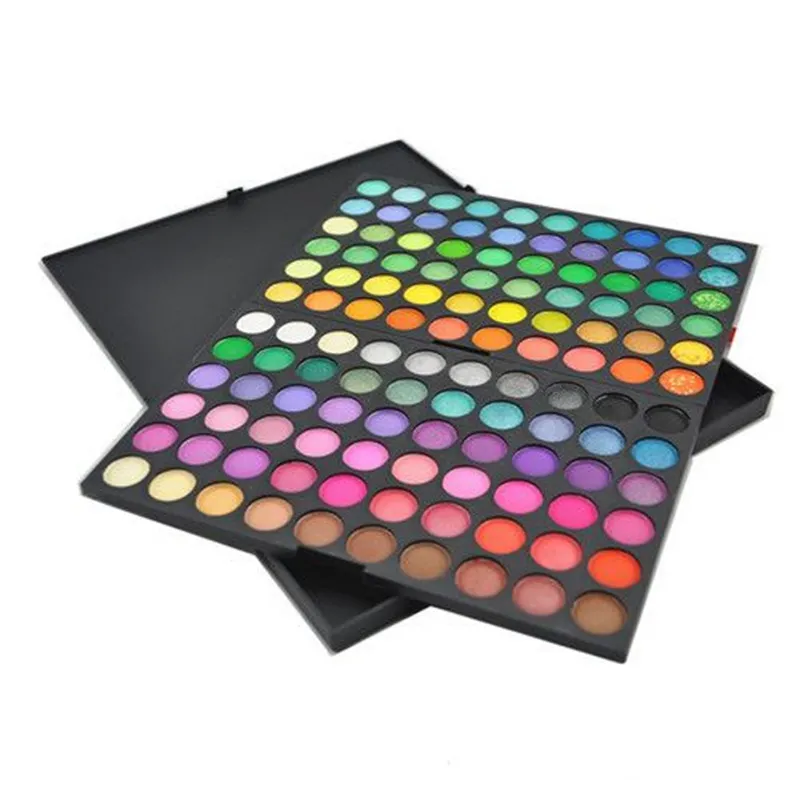 120 Farben Glitzer-Lidschatten für Frauen Lidschatten-Paletten-Sets mit Lidschatten-Schwammstiften Neuheiten Heißer Verkauf 015