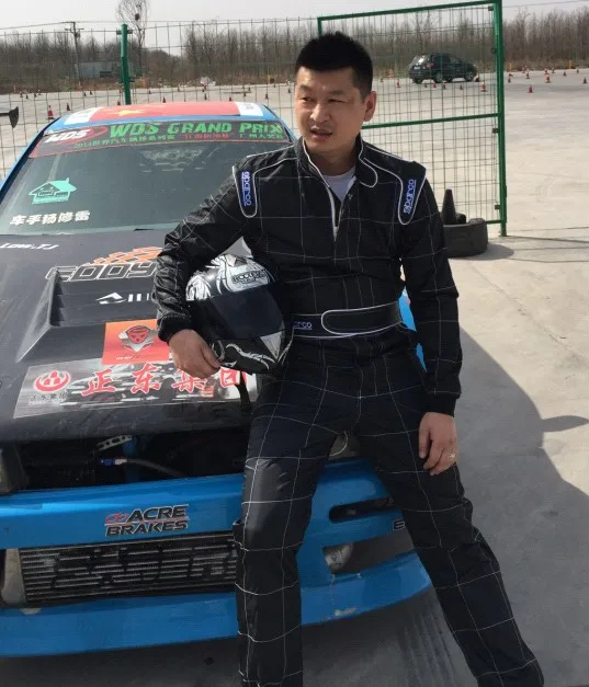 Motorcycle car racing suit coverall jacket pants set fit men and women black blue red polyester not fireproof7339739