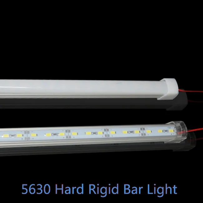 5630 Led Bar U Groove Lights 50 см Водонепроницаемая 36 светодиодов Жесткая светодиодная лента DC 12V Светодиодная трубка Жесткие полоски Крышка ПК