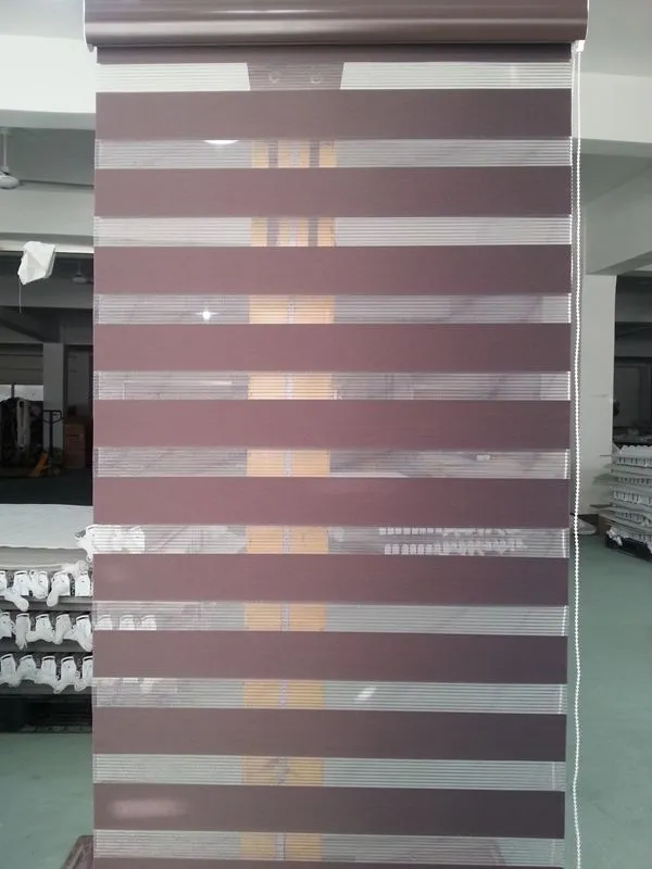 Translucent 100 Polyester Zebra Blinds in Dark Coffee Window Curtains for Living Room are Available3013502