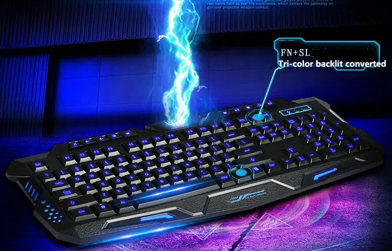 KINSI Kabelgebundene Tastatur,Gaming-Tastatur,Zweifarbig,Mechanisches Gefühl Tastatur  Tastatur Zweifarbig Mechanisches Gefuehl Tastatur Tastatur Mit Hintergrundbeleuchtung S09ez02e