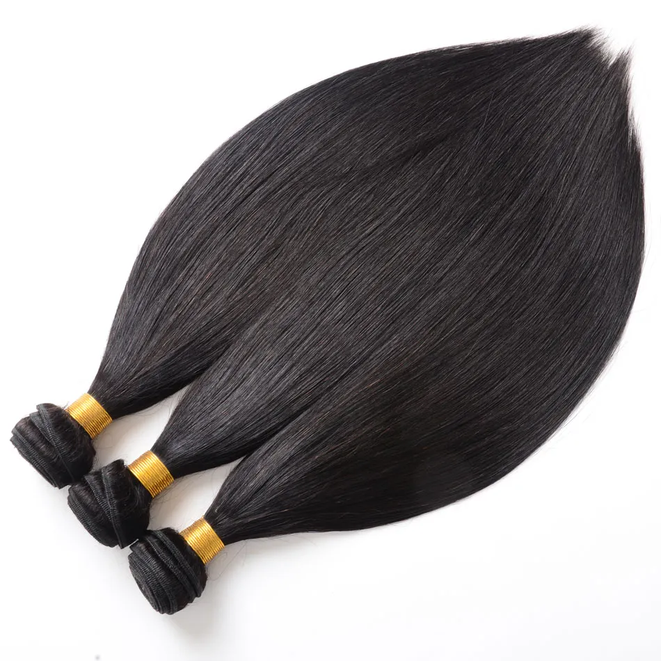 Barato Em linha reta da Malásia Virgin Cabelo Weave 3 Pacotes retas extensões de cabelo humano da Malásia produtos de cabelo humano