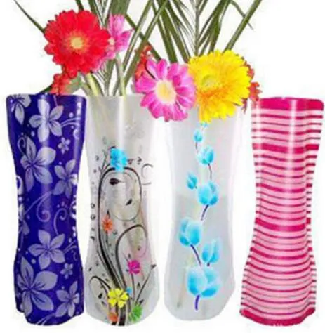 Foldable Vase Wholesale Weddings Vases Water Bag PVC Plastic Decoration Home Ornaments Whole Sale 