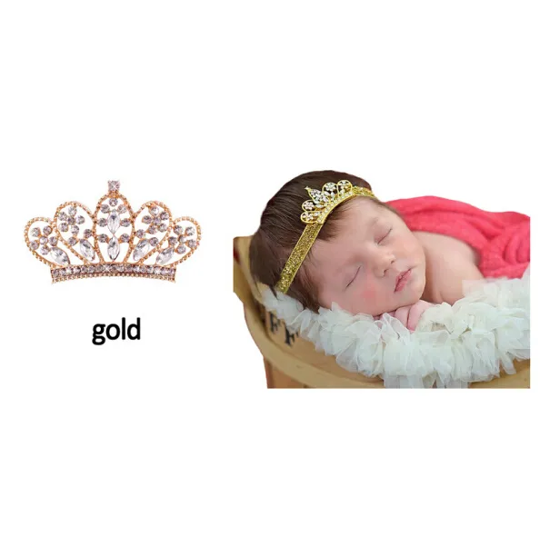 Bella Principessa Tiara Fascia Royal Baby Pearl Crown Baby Fascia Accessori per bambini con strass Fascia per capelli in cristallo con corona Spedizione gratuita