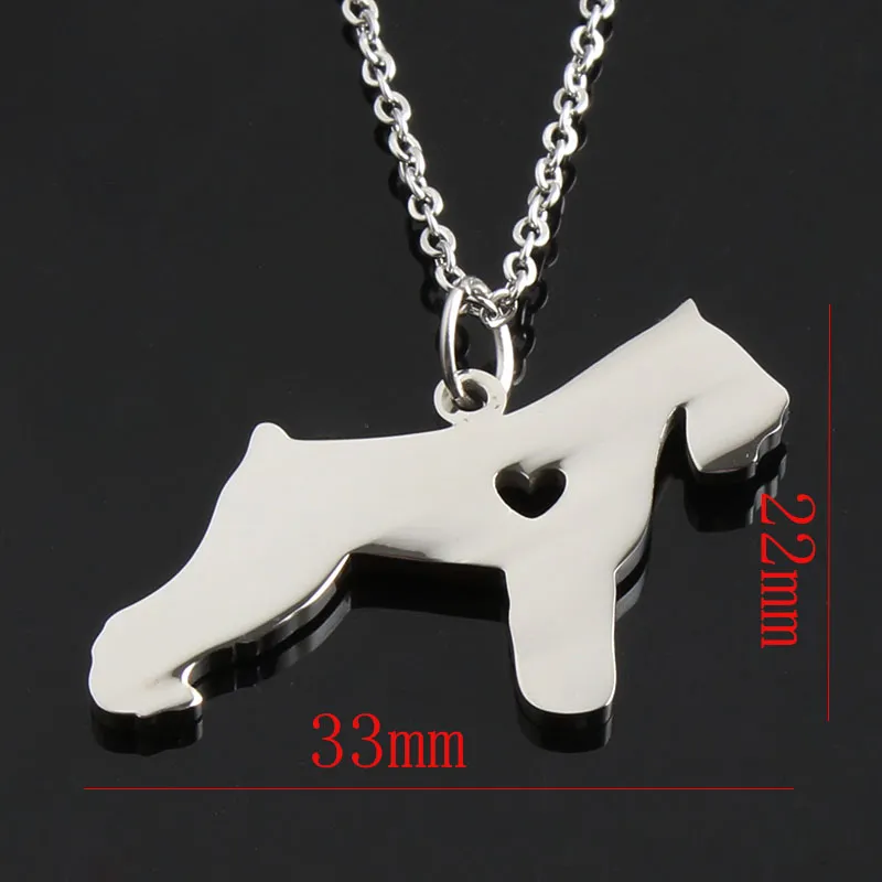 Stainless Steel Schnauzer Cute Dog Pendant Necklace Bracelet Bangle Earring Jewelry Set for Women nc11342331625007